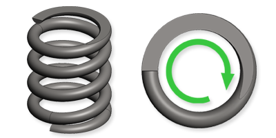 Compression spring - Right-hand wound