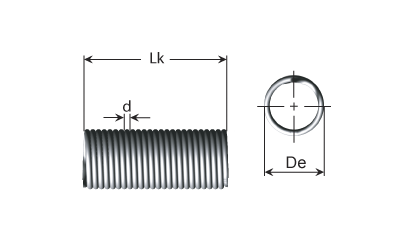 Technical drawing - Extension spring - Range ABC