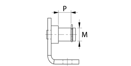 Technical drawing - Bracket with mandrel