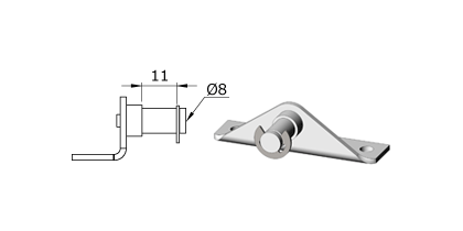 Technical drawing - Endfitting - Brackets mandrel Technical drawing - Endfitting - Brackets mandrel