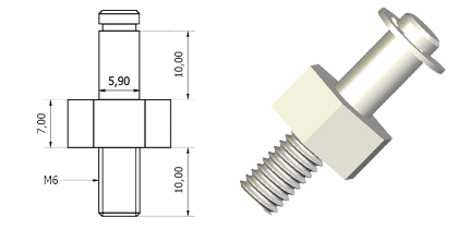 Technical drawing - Endfitting - Brackets mandrel