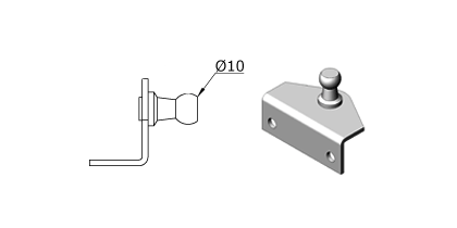 Technical drawing - Endfitting - Brackets ball