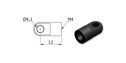 Technical drawing - Endfitting - Eye