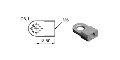 Technical drawing - Endfitting - Eye